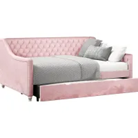 Alena Pink 4 Pc Twin Daybed with Twin Storage Trundle