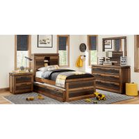 Kids Westover Hills Jr. Reclaimed Brown 3 Pc Twin Bookcase Bed