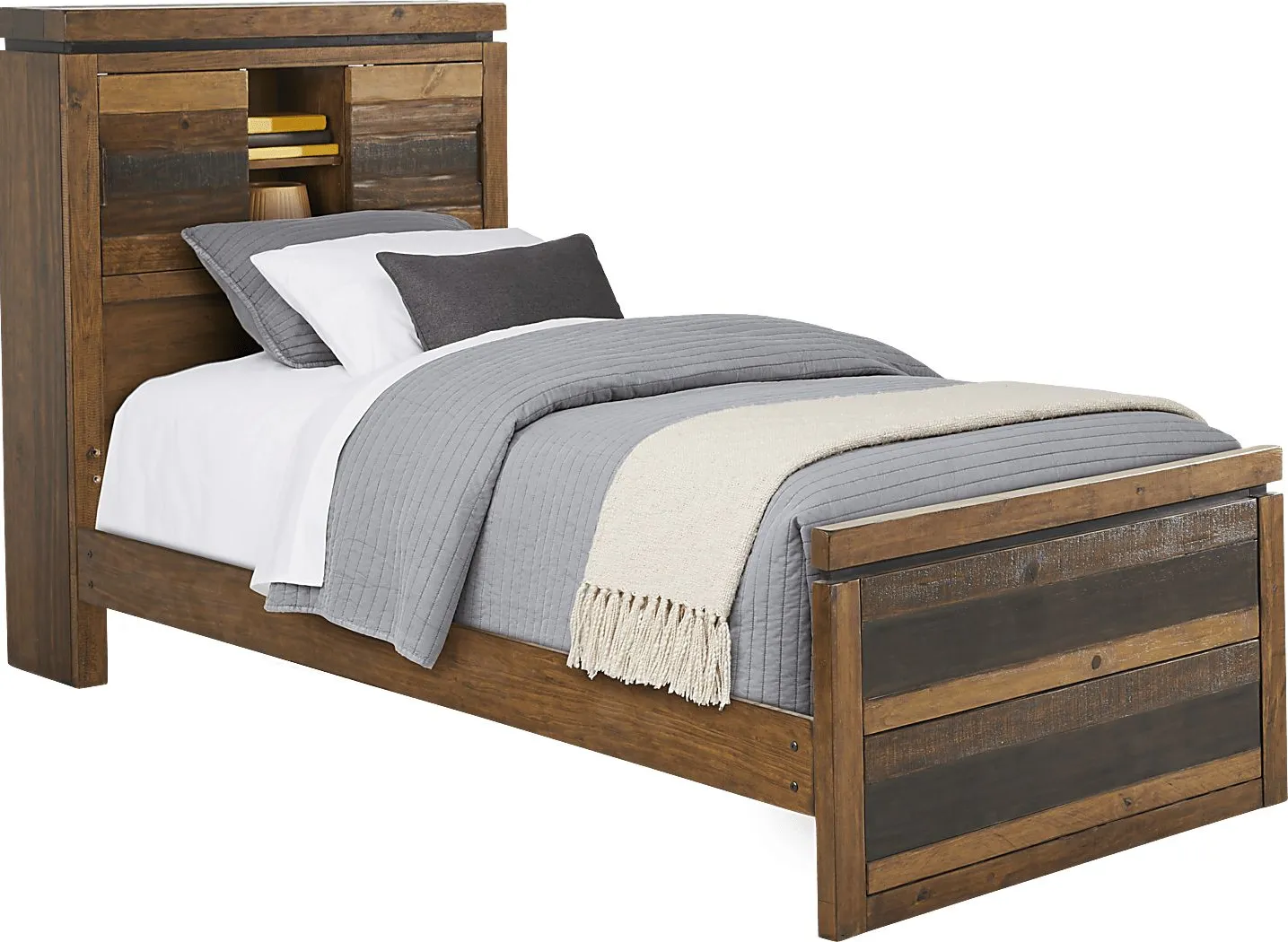 Kids Westover Hills Jr. Reclaimed Brown 3 Pc Twin Bookcase Bed