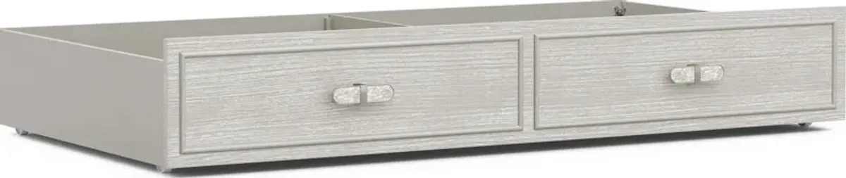 Kids Emilie Rose Wirebrush Gray Twin Storage Trundle