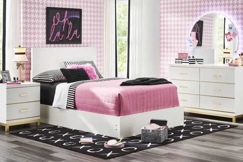 Kids Skye White Full Panel Bedroom