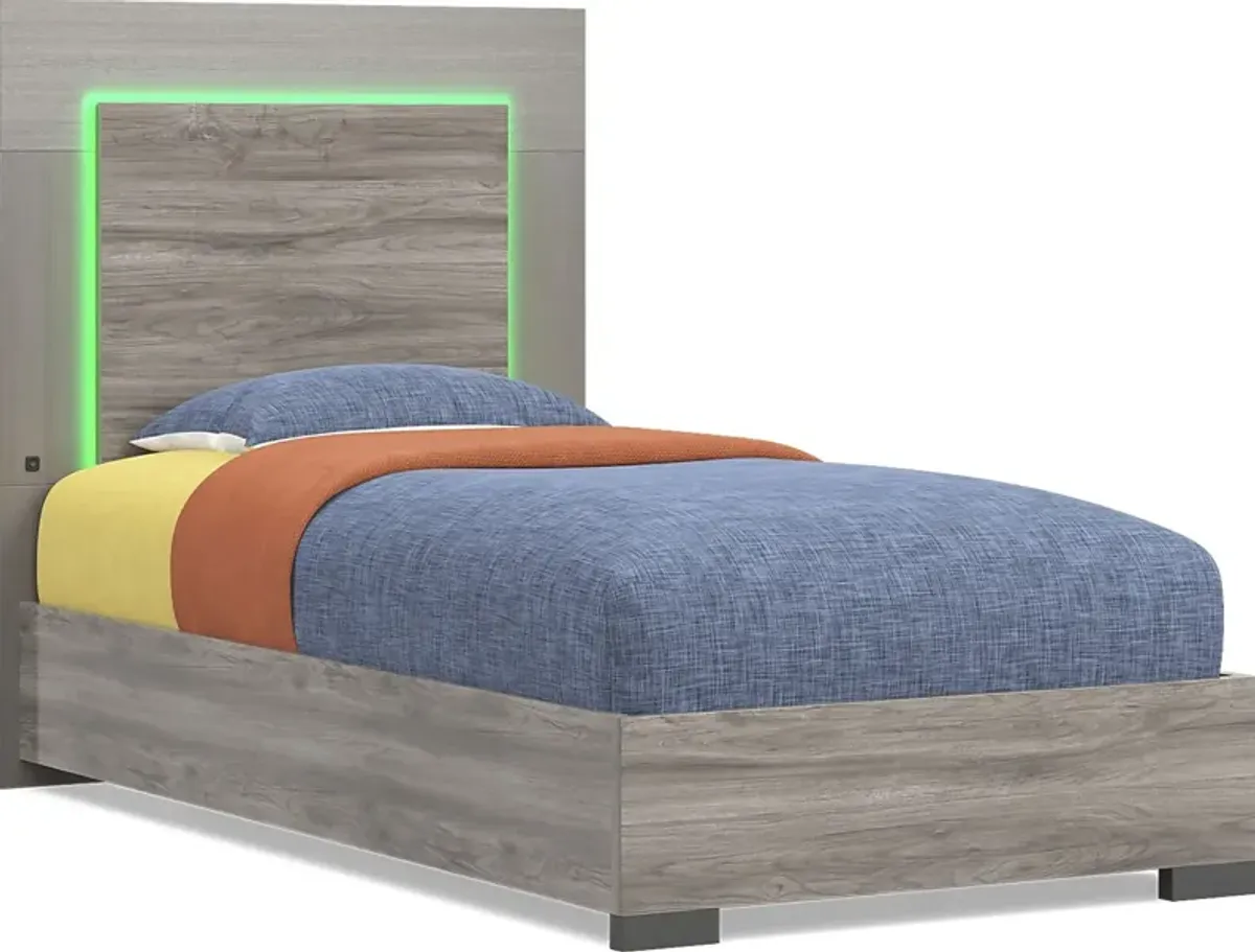 Kids Park Peak Gray Twin XL Panel Bedroom