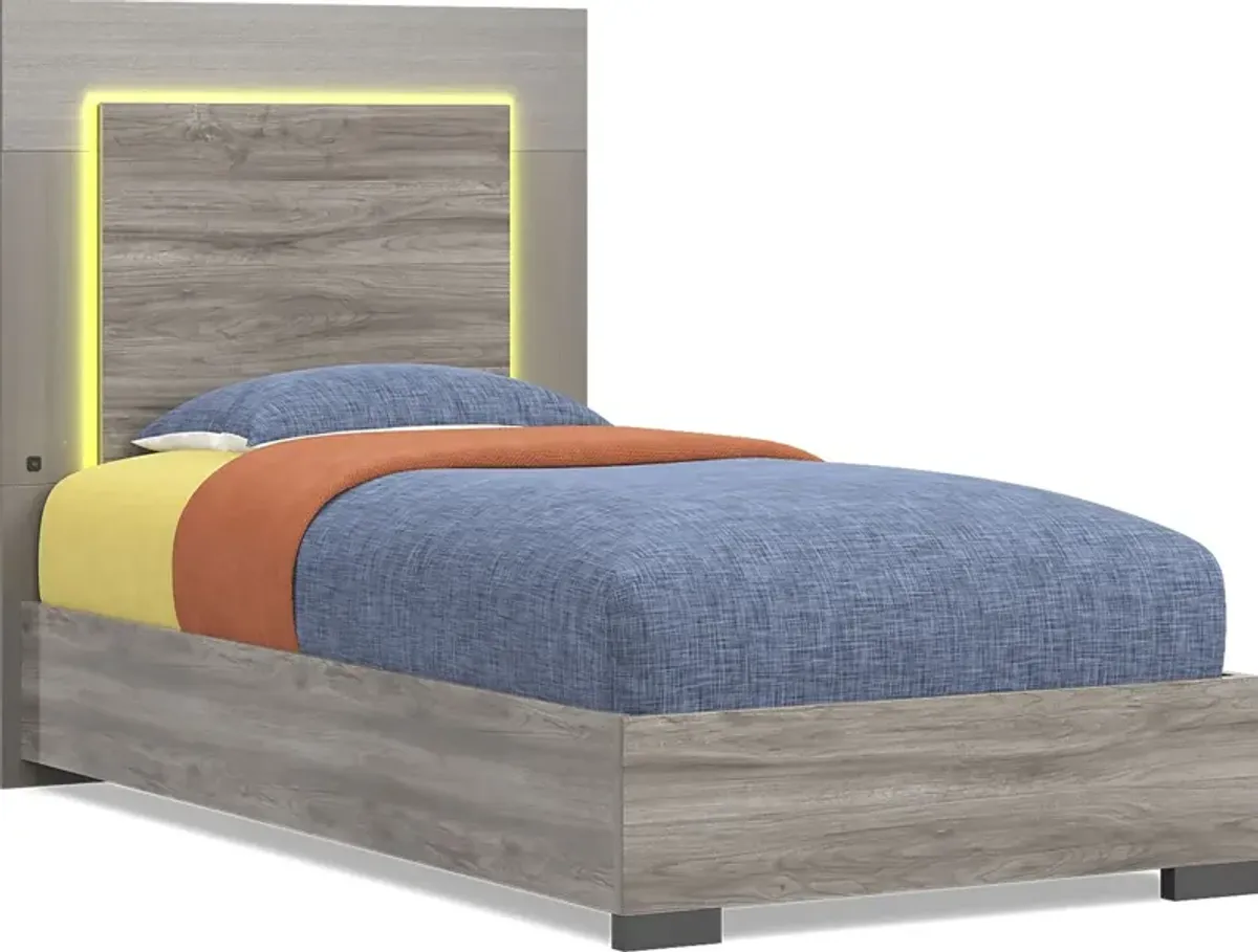 Kids Park Peak Gray Twin XL Panel Bedroom