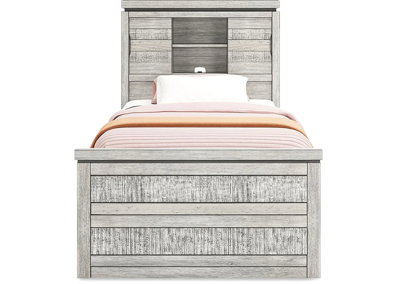 Kids Westover Hills Jr. Gray 3 Pc Twin Bookcase Bed