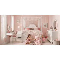 Disney Princess Dreamer White 5 Pc Twin Canopy Bedroom