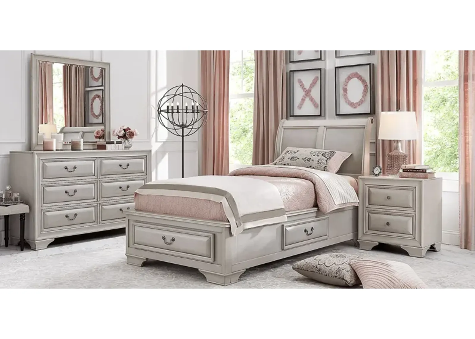 Kids Mill Valley Jr. White 5 Pc Twin Storage Bedroom