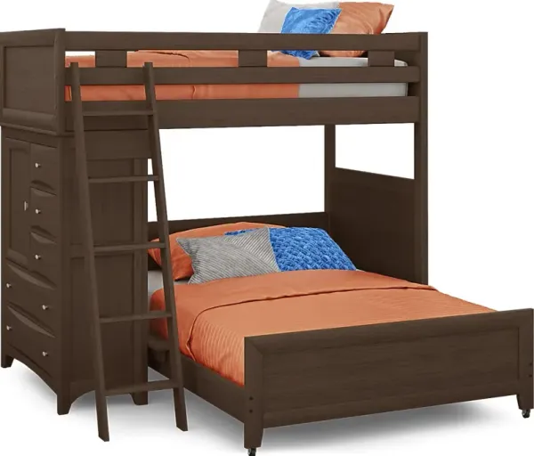 Ivy League 2.0 Walnut Twin/Full Loft with Chest