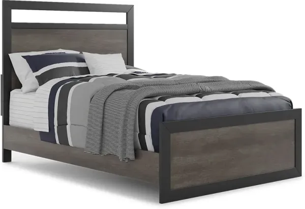 Kids Colefax Avenue Dark Gray Full Panel Bed