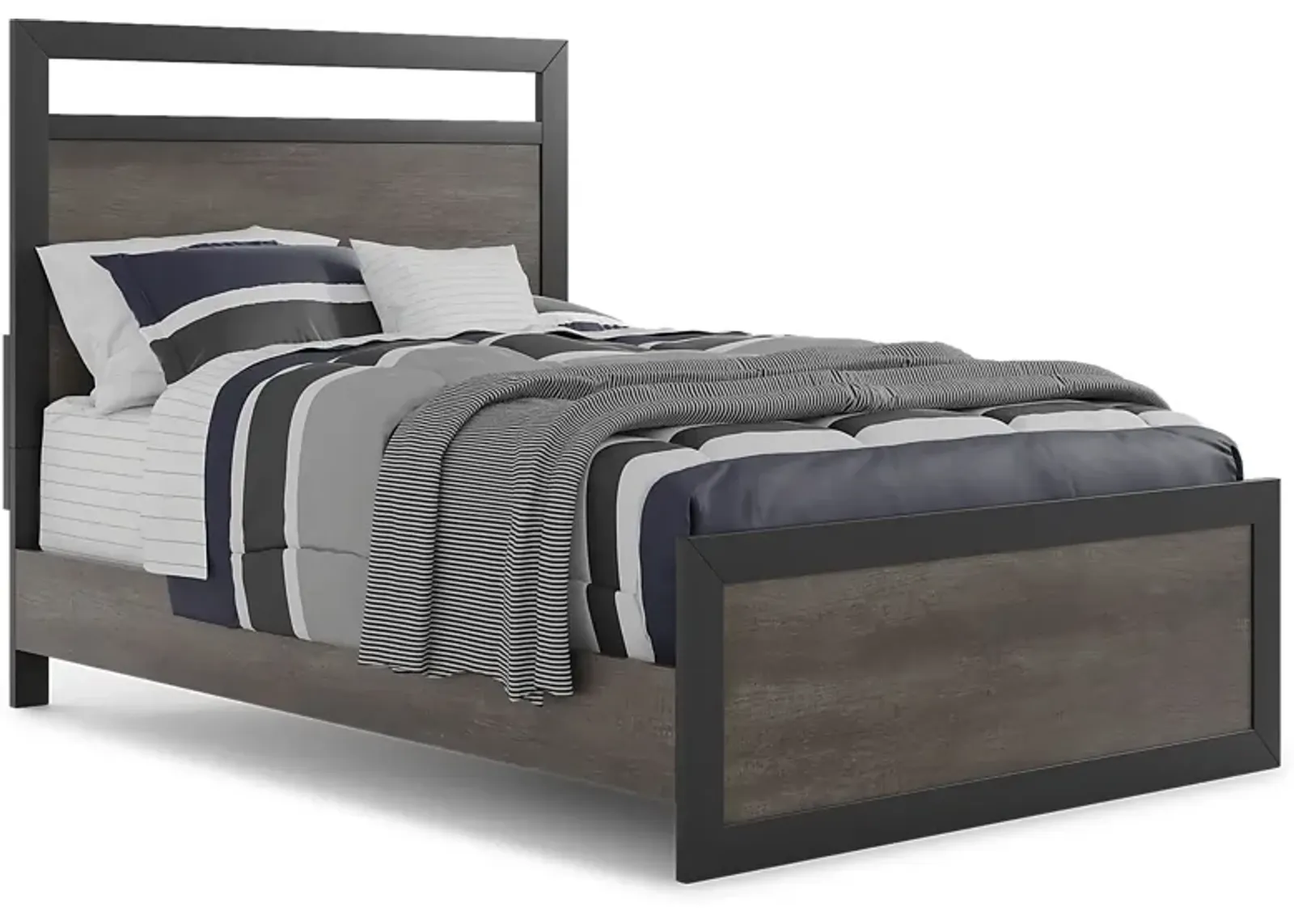 Kids Colefax Avenue Dark Gray 3 Pc Full Panel Bed