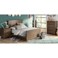 Kids Cottage Colors Chocolate 5 Pc Full Panel Bedroom
