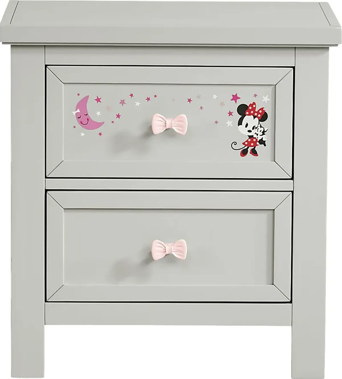 Starry Dreams with Minnie Mouse Gray Nightstand