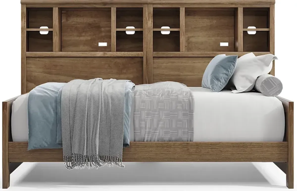 Kids Creekside 2.0 Chestnut Twin Bookcase Wall Bed