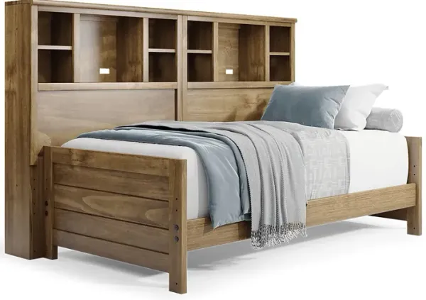 Kids Creekside 2.0 Chestnut Twin Bookcase Wall Bed