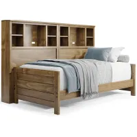 Kids Creekside 2.0 Chestnut 5 Pc Twin Bookcase Wall Bed