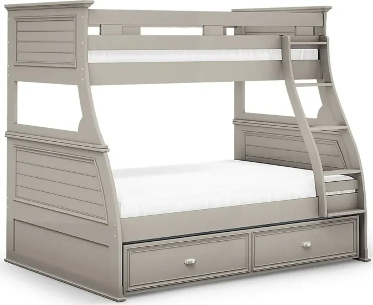 Kids Hilton Head Gray Twin Storage Trundle