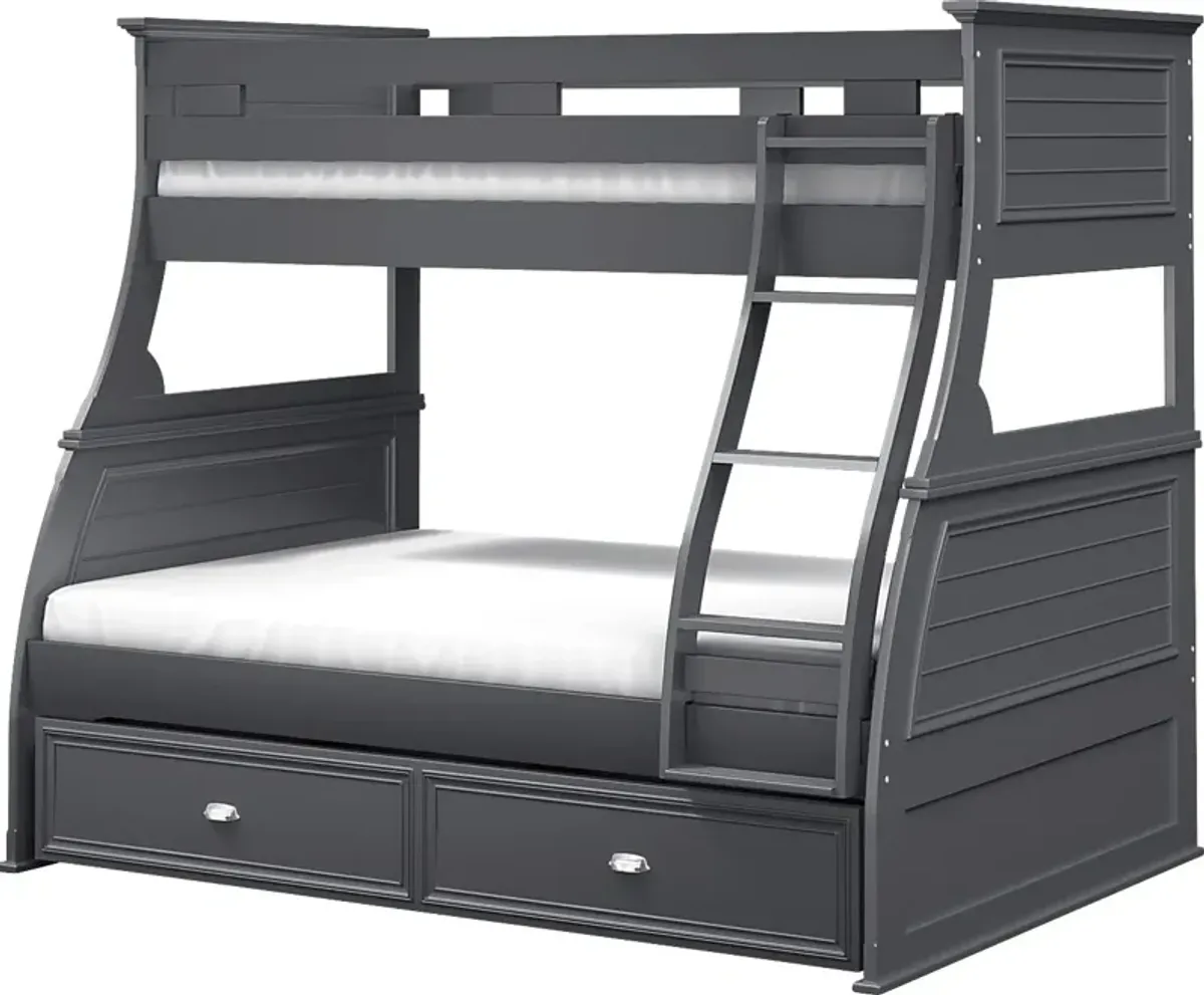 Kids Hilton Head Graphite Twin Storage Trundle