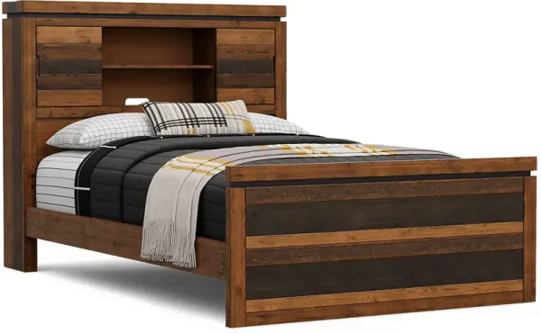 Kids Westover Hills Jr Brown Full Bookcase Bed
