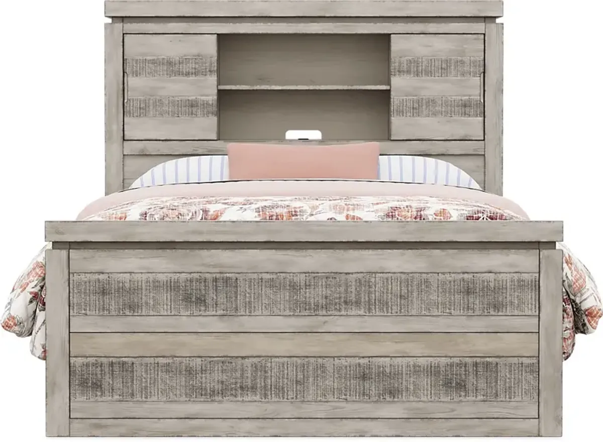 Kids Westover Hills Jr Gray Full Bookcase Bed