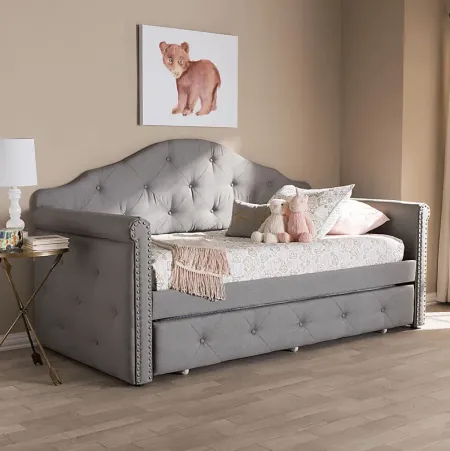 Capson Gray Daybed with Trundle