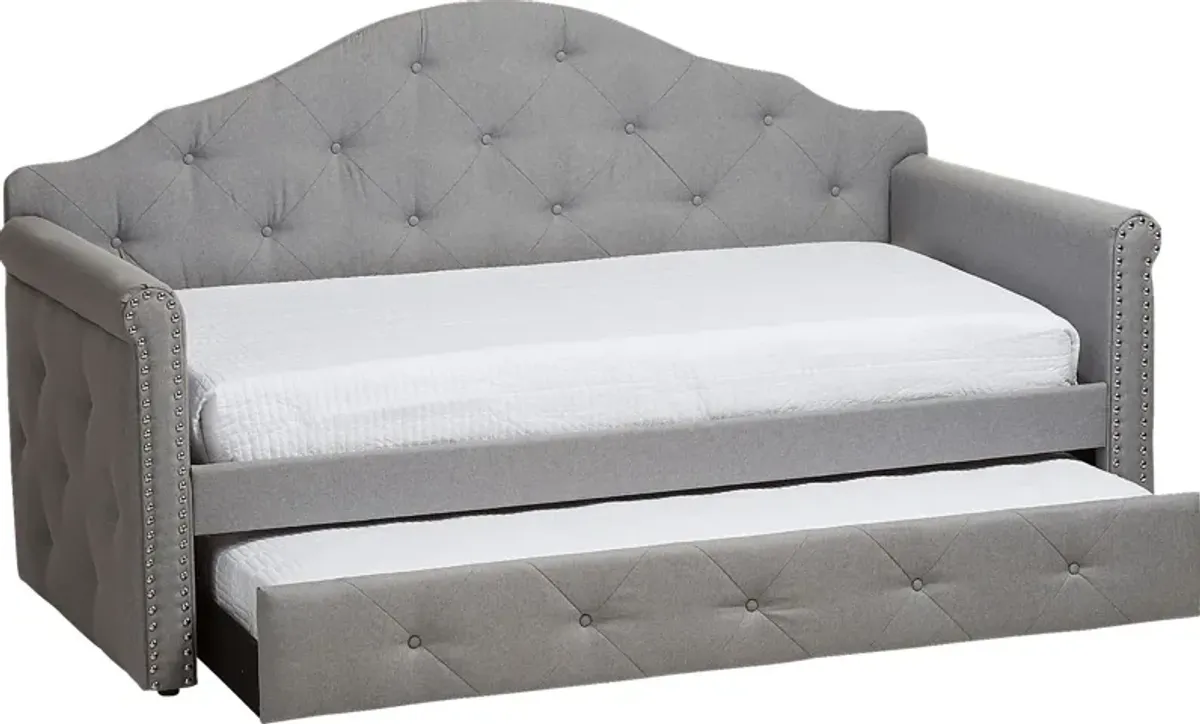 Capson Gray Daybed with Trundle