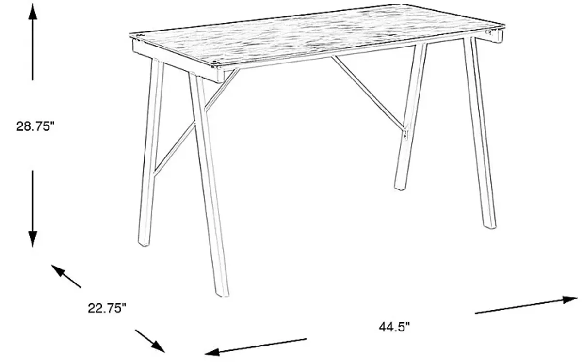 Kids Pastel Tie-Dye White Graphic Desk