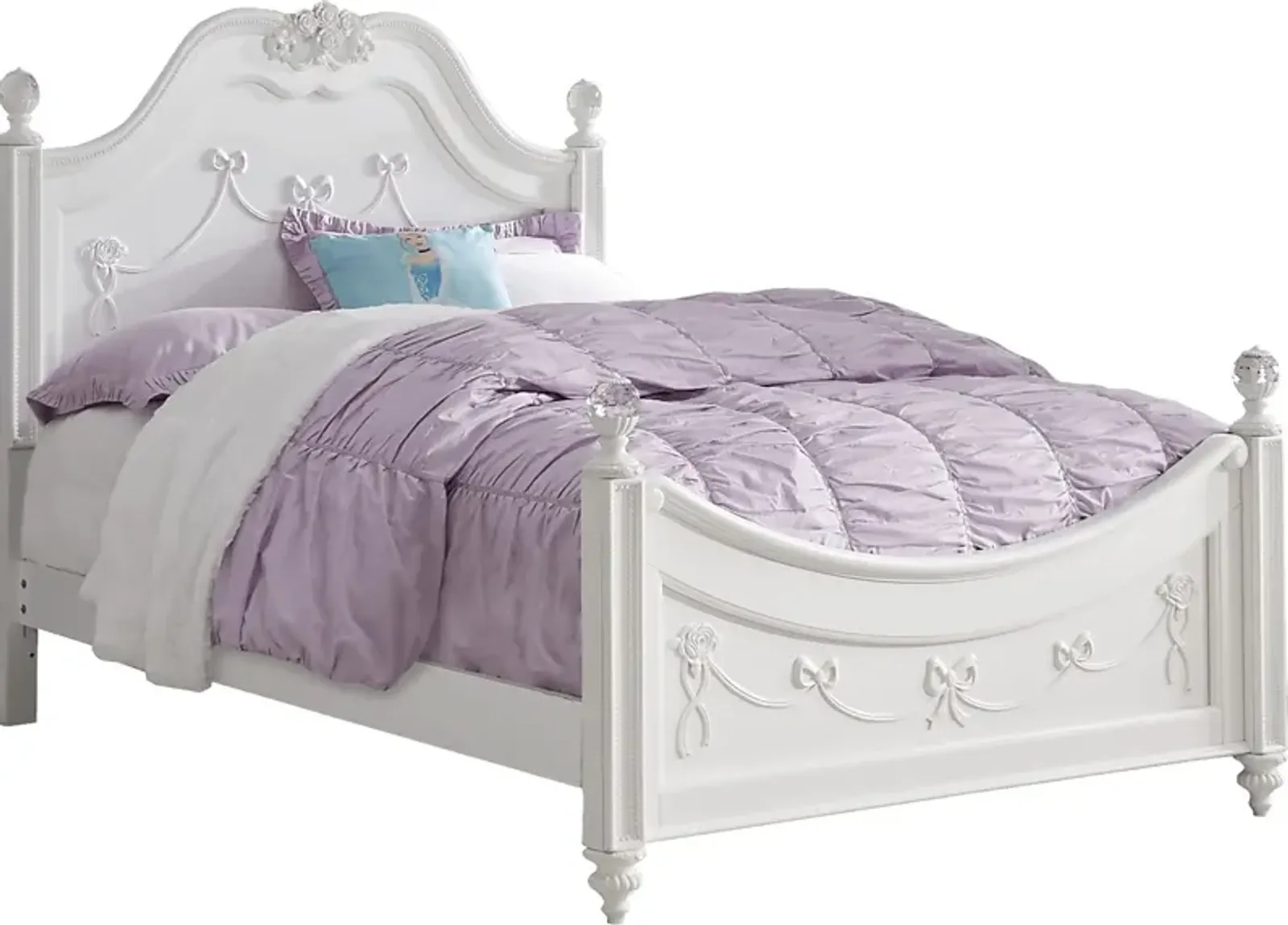 Disney Princess Fairytale White 3 Pc Full Poster Bed