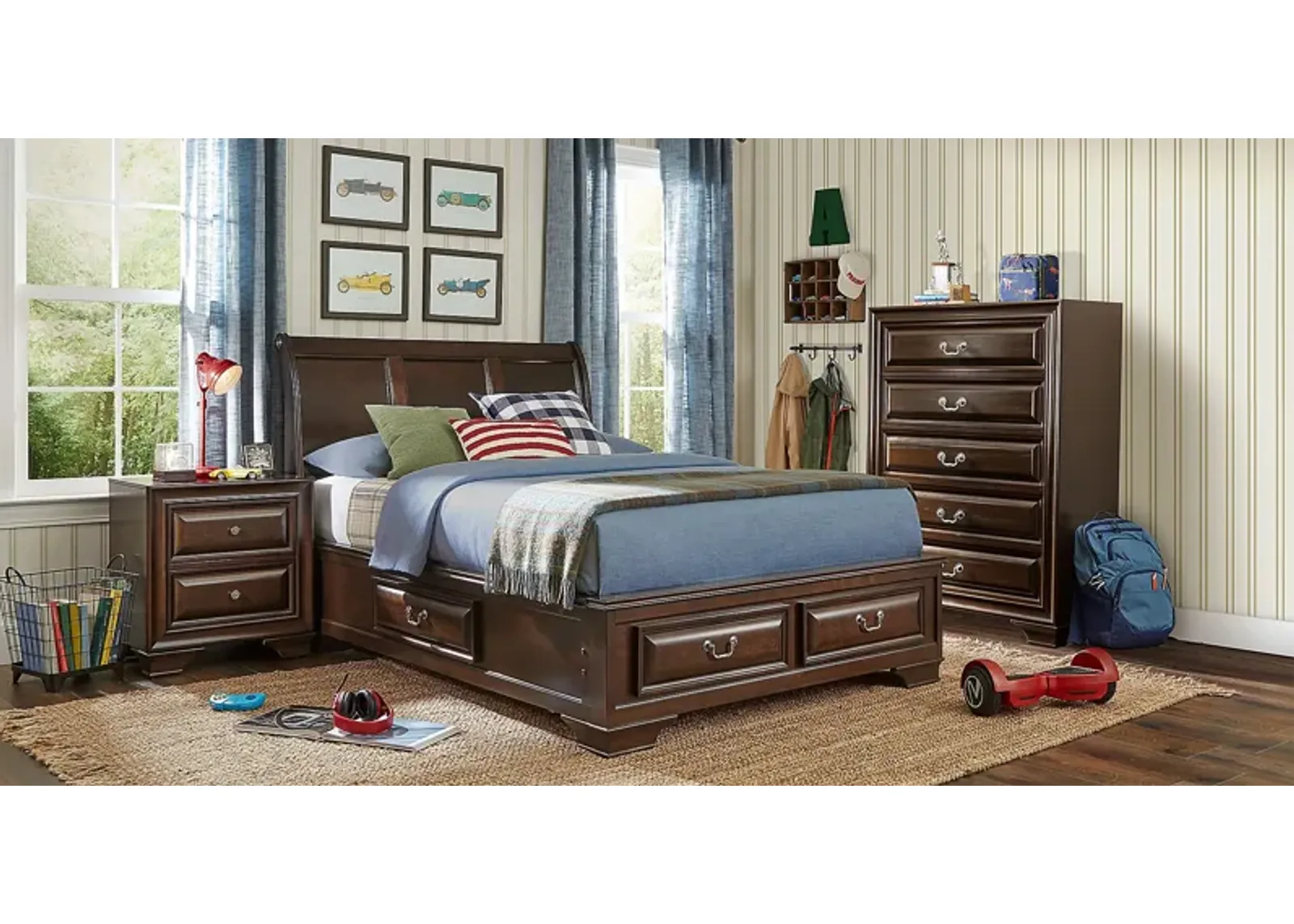 Kids Mill Valley Jr. Cherry 5 Pc Twin Storage Bedroom