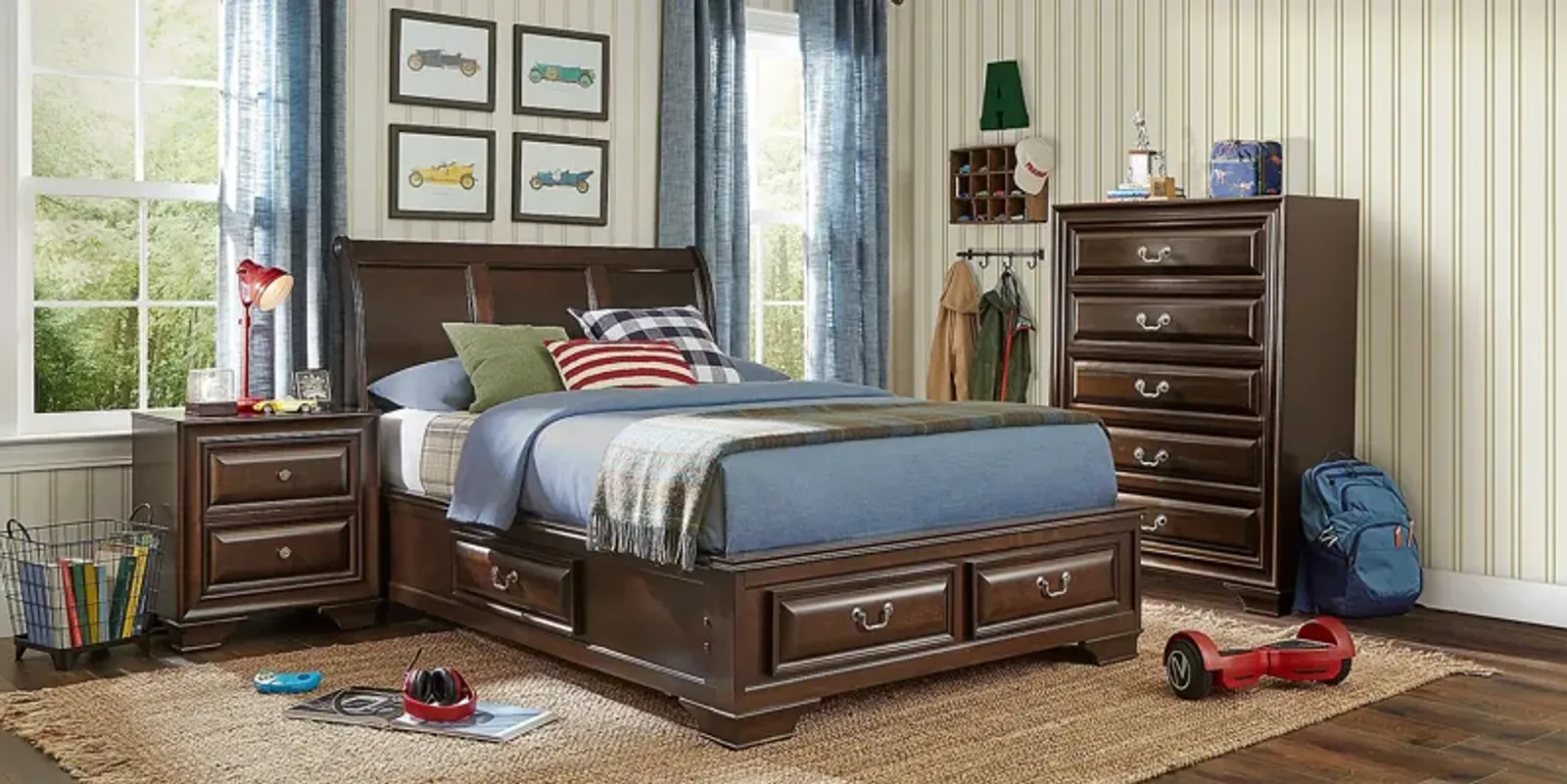 Kids Mill Valley Jr. Cherry 5 Pc Twin Storage Bedroom