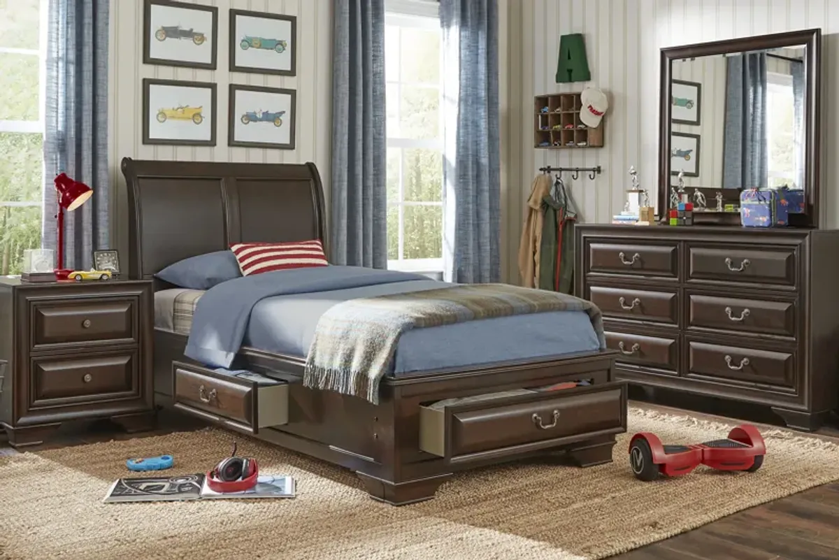 Kids Mill Valley Jr. Cherry Twin Storage Bedroom