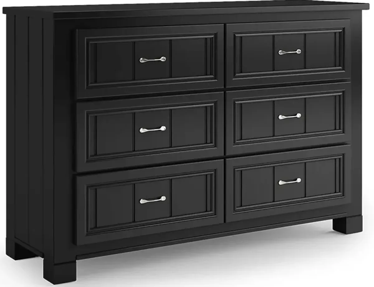 Kids Cottage Colors Black 5 Pc Twin Bookcase Bedroom