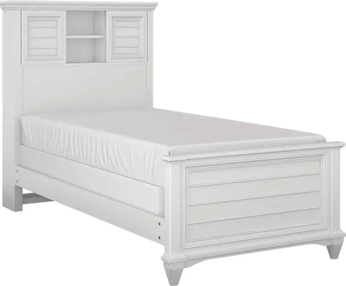 Kids Hilton Head White 5 Pc Twin Bookcase Bedroom