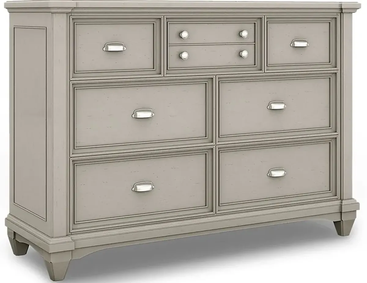 Kids Hilton Head Gray 5 Pc Twin Bookcase Bedroom