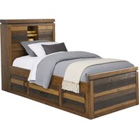 Kids Westover Hills Jr. Reclaimed Brown 3 Pc Twin Bookcase Bed with Storage