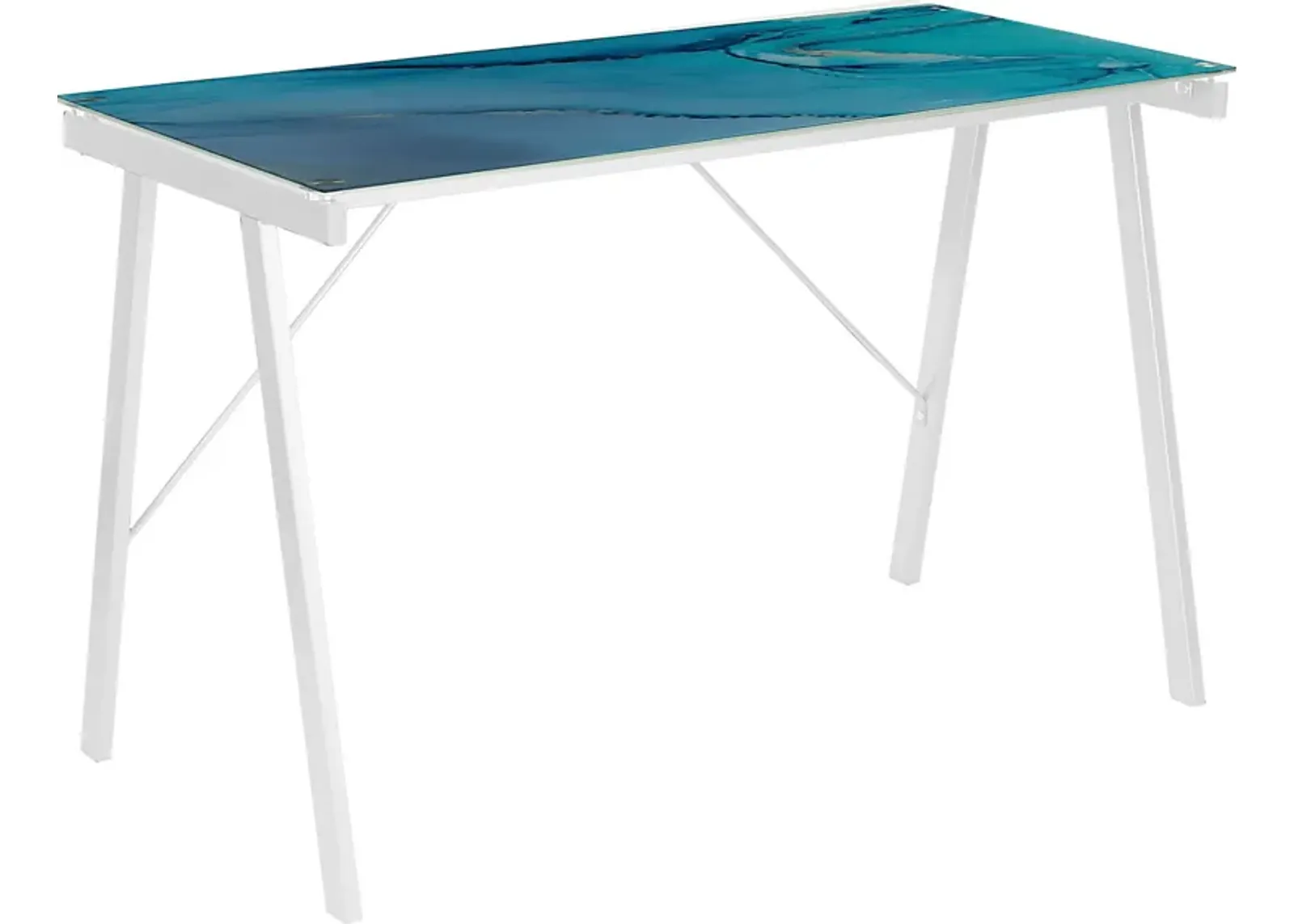 Kids Ocean White Graphic Desk