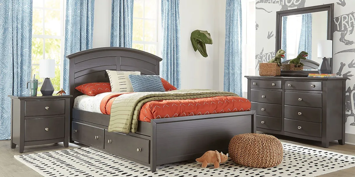 Kids Santa Cruz Gray 3 Pc Twin Panel Bed