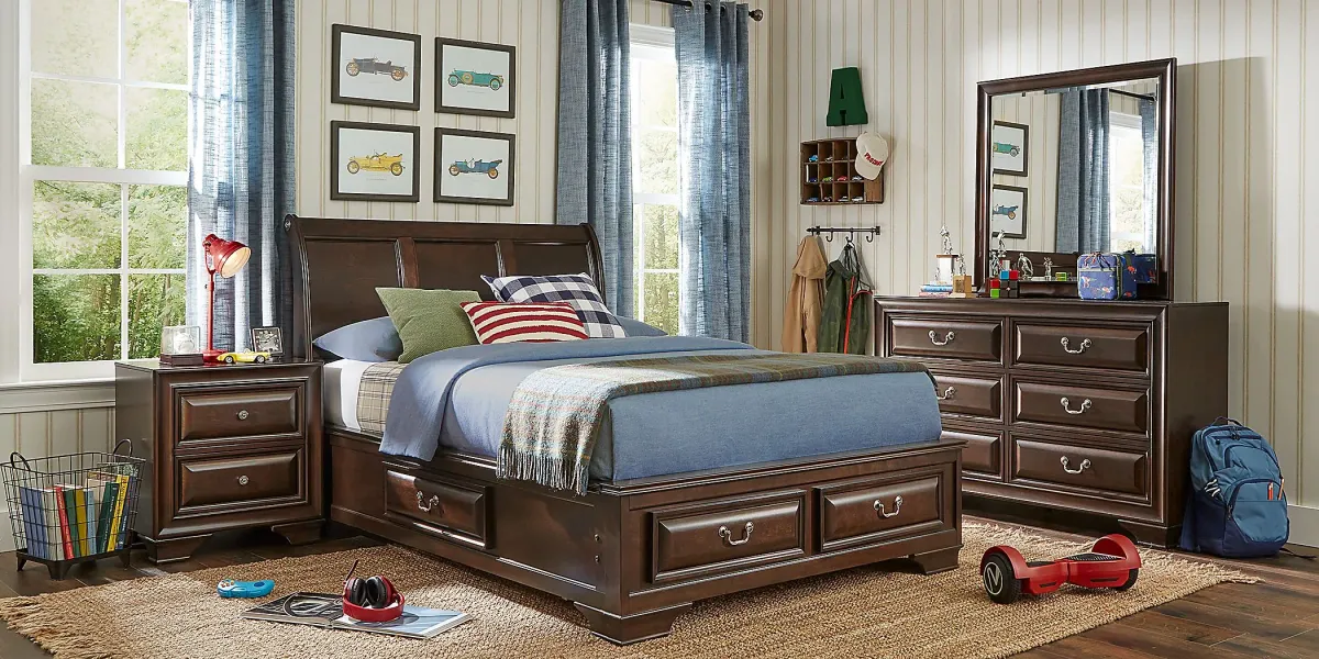 Kids Mill Valley Jr. Cherry 5 Pc Full Storage Bedroom