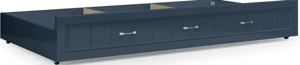 Kids Cottage Colors Navy Twin Storage Trundle