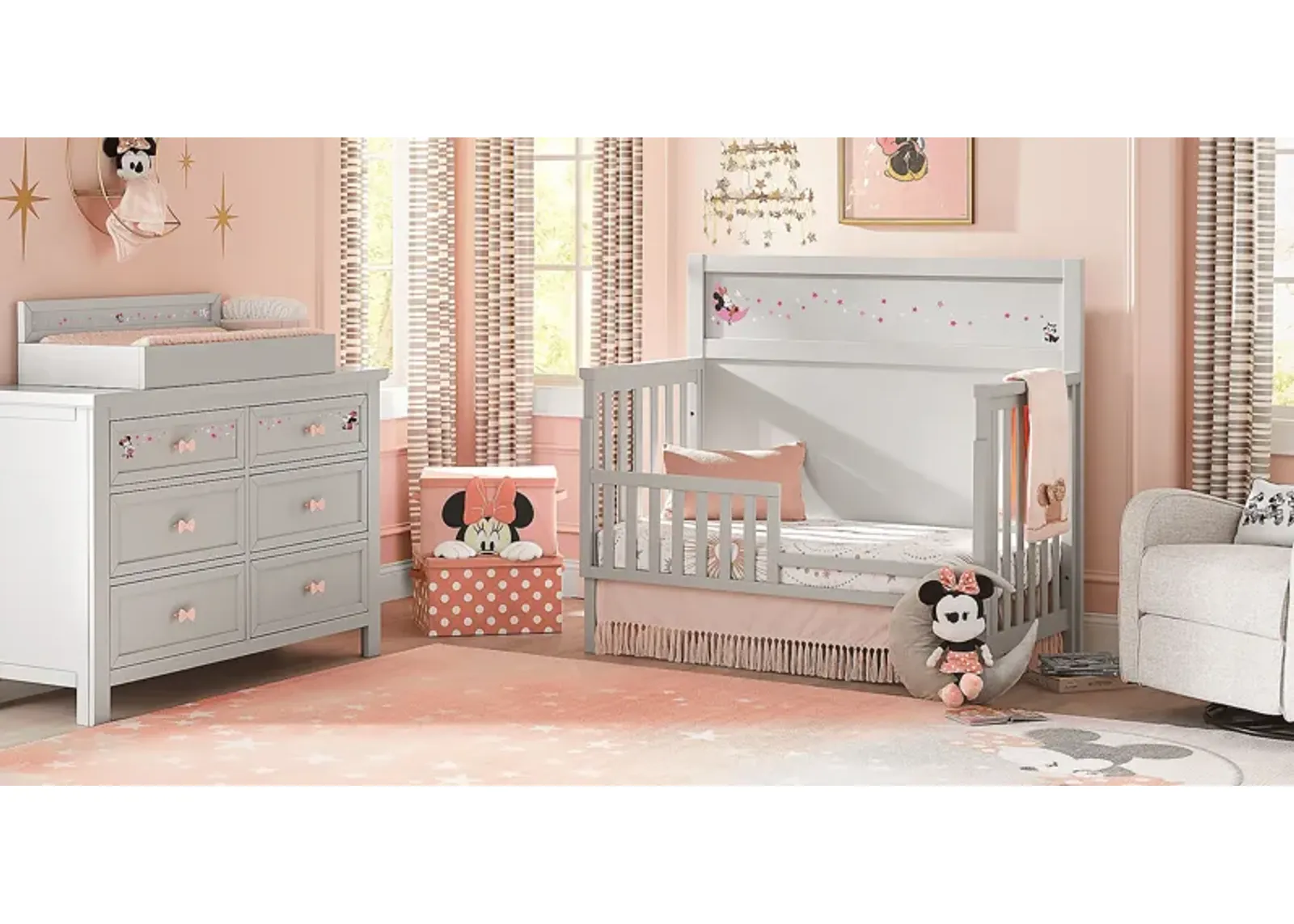 Starry Dreams with Minnie Mouse Gray 4 Pc Nursery