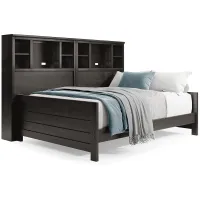 Kids Creekside 2.0 Charcoal 5 Pc Full Bookcase Wall Bed