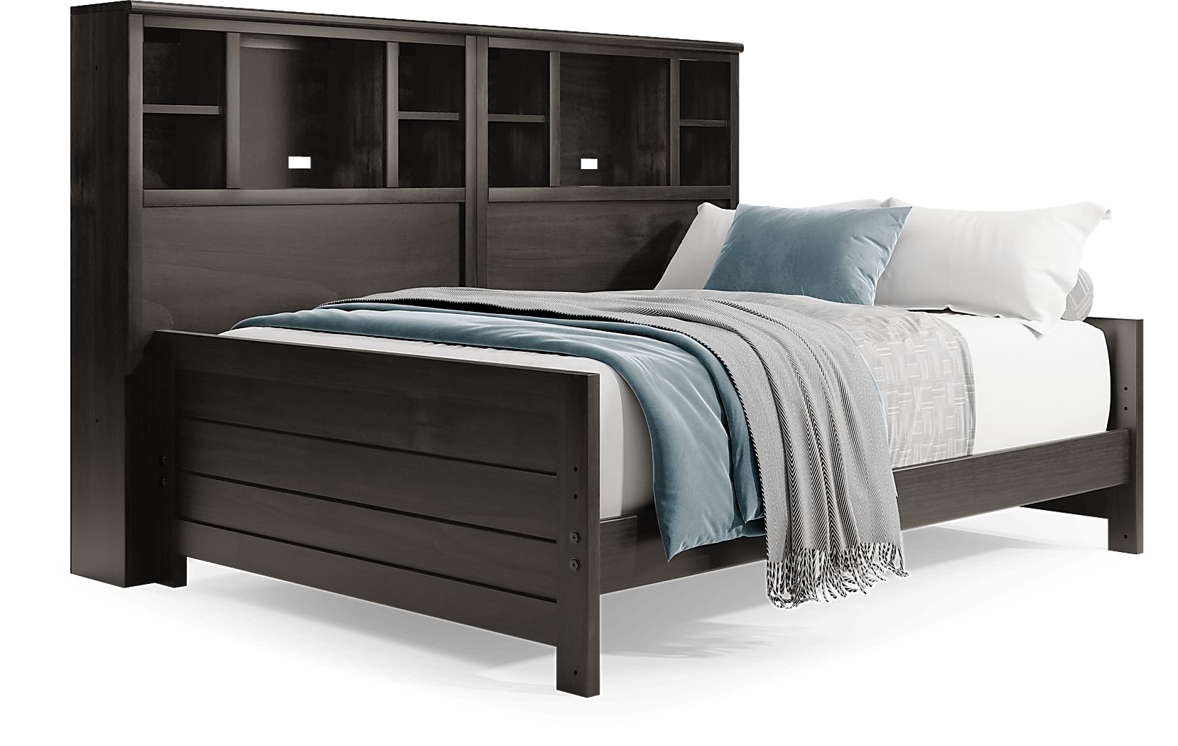 Hilton Head Graphite Black 3 Pc Twin Panel Bed - Rooms To Go