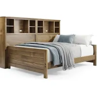 Kids Creekside 2.0 Chestnut 5 Pc Full Bookcase Wall Bed