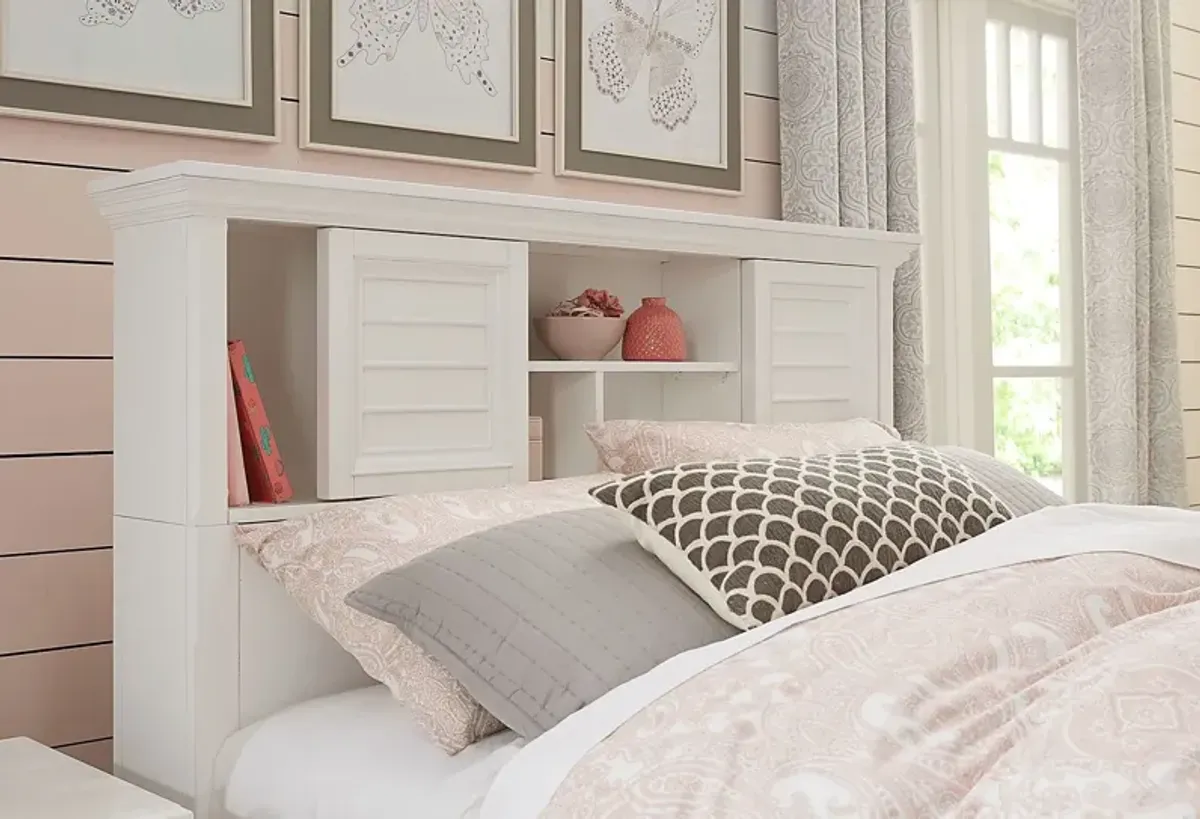 Kids Hilton Head White Full Bookcase Bedroom