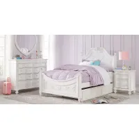 Disney Princess Fairytale White 5 Pc Full Poster Bedroom