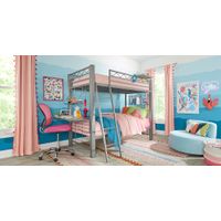 Build-A-Bunk Gray Full/Full Bunk Bed With Gray Accessories