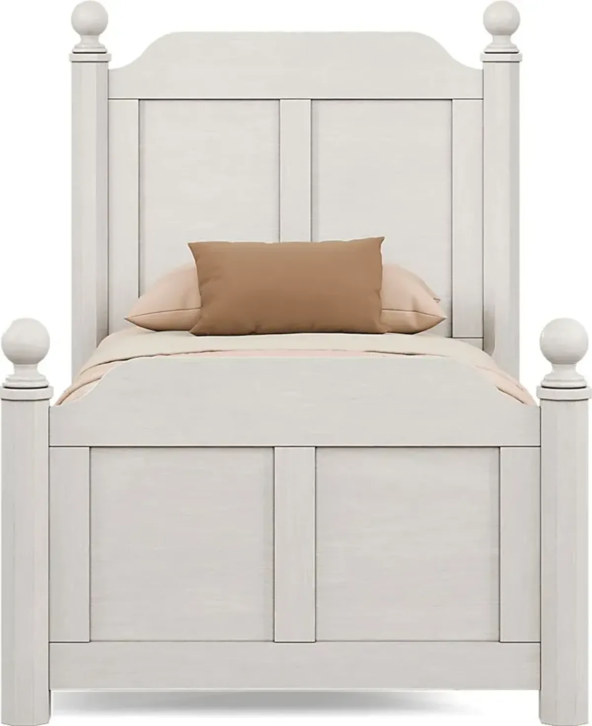 Kids South Bend Washed White 5 Pc Twin Poster Bedroom