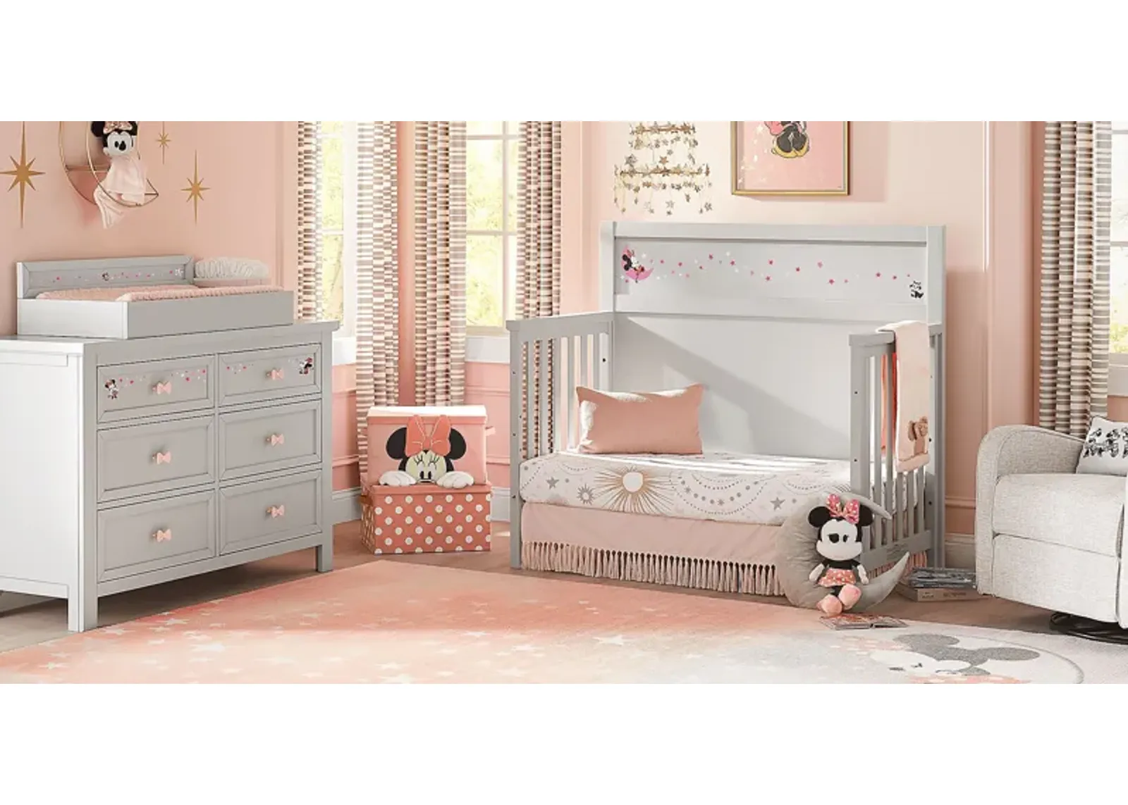 Starry Dreams with Minnie Mouse Gray 5 Pc Nursery