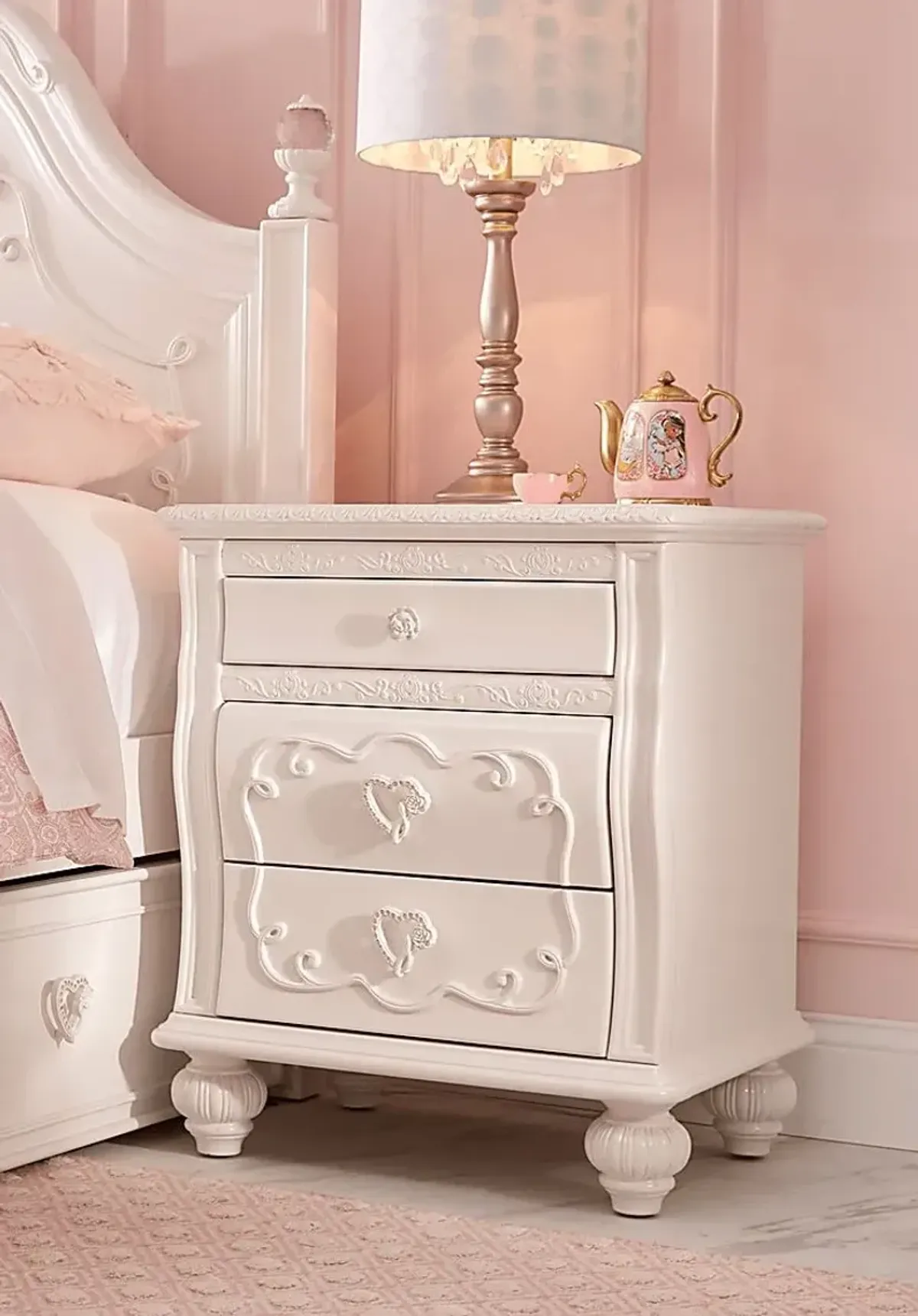 Disney Princess Dreamer White Nightstand