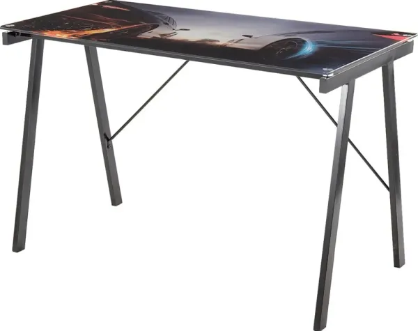 Kids Racers Black Graphic Desk