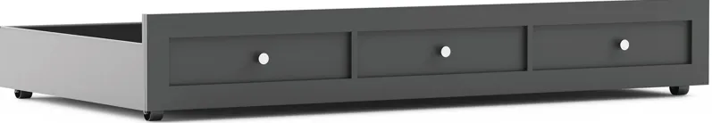 Kids Modern Colors Iron Ore Twin Storage Trundle