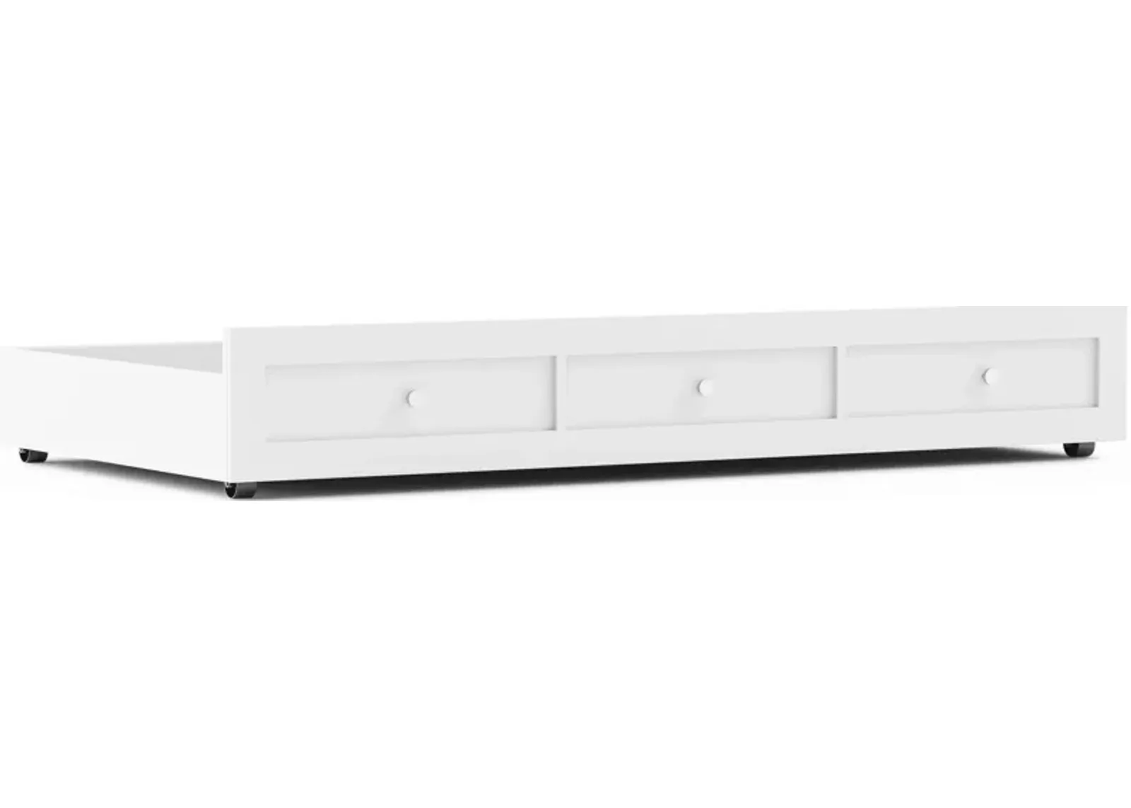 Kids Modern Colors White Twin Storage Trundle